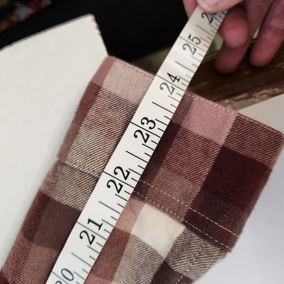 womens mtn hardwear moiry shirt jacket shacket sz m cropped 100% cotton plaid - Picture 9 of 9